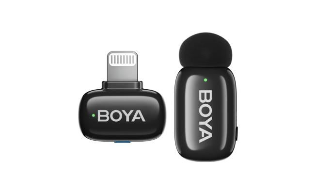 BOYA Mini-16 Wireless Lavalier Microphone for iPhone, AI Voice Change, Noise Reduce, 6H Battery Life & 328ft Range Lapel Mic for Vlogging Video Youtube Podcast TikTok